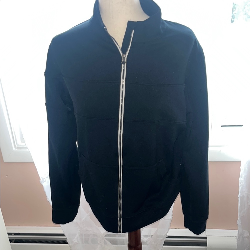Men's Black Zip-Up Sweater